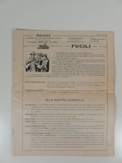 Ravizza & Co. già fabbrica di armi. Fucili